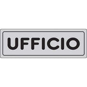 TARGA SEGNALETICA ADESIVA UFFICIO - VINILE CM 15X5- 10 pezzi