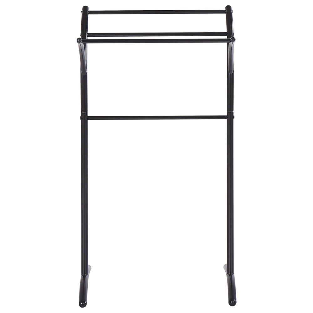 Portasciugamani in acciaio Nero verniciato a polvere opaco 3 binari portasciugamani da terra accessori da bagno moderni