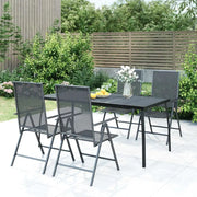 Set da Pranzo da Giardino 5 pz in Acciaio Antracite 3187982