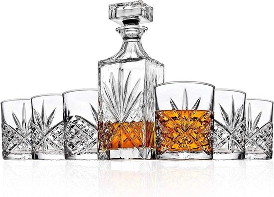 Set di Caraffe da Liquori Eleganti con Disegno - Caraffa Perfetta con Incisione - Liquore Bourbon - Vodka Regali - Amici Familiari Uomini