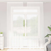 Tenda in Pizzo con tende Bianco 300 x 150 cm Poliestere 4107760