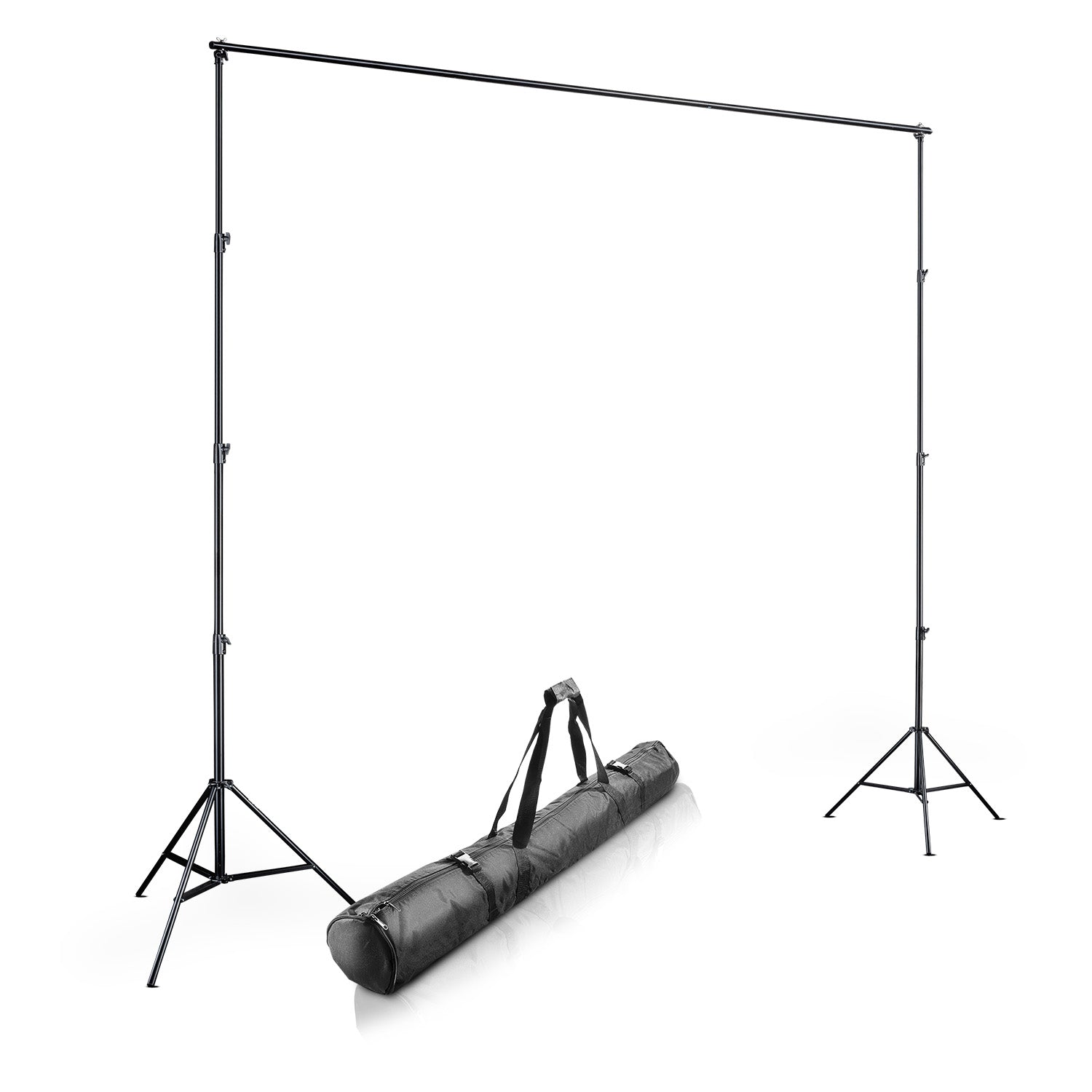 Sistema di sfondi XXL largo 190-465 cm, supporto per fondale fino a 400 cm di altezza, stativi per lampade con attacco spigot da 5/8", set di sfondi per fotografia, video e green screen