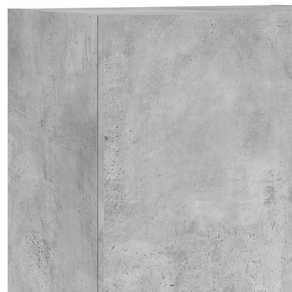 Mobili TV a Muro con LED 4 pz-Credenza per TV sospesa Grigio Cemento Legno Multistrato 571129