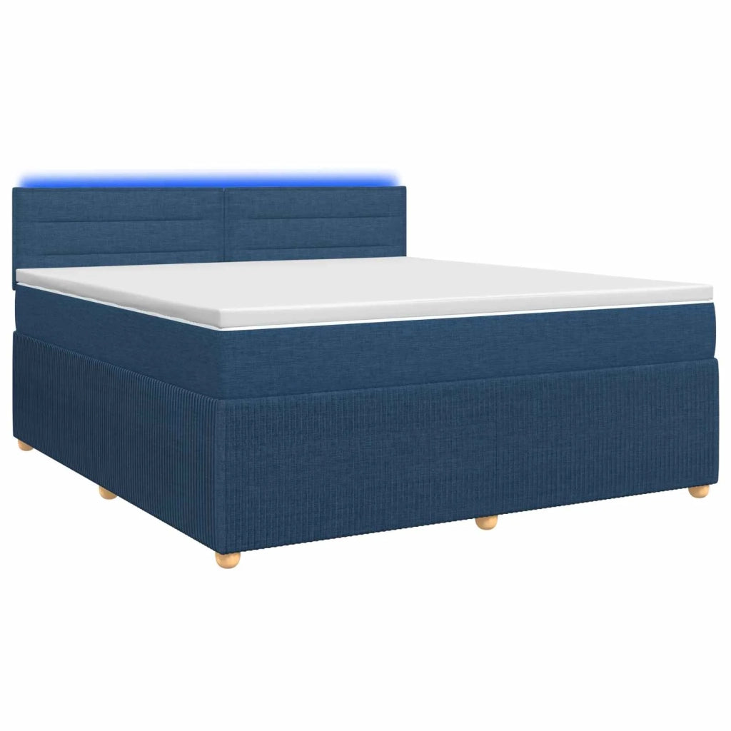 Letto box spring con materasso Blu 180 x 200 cm Tessuto 3452987