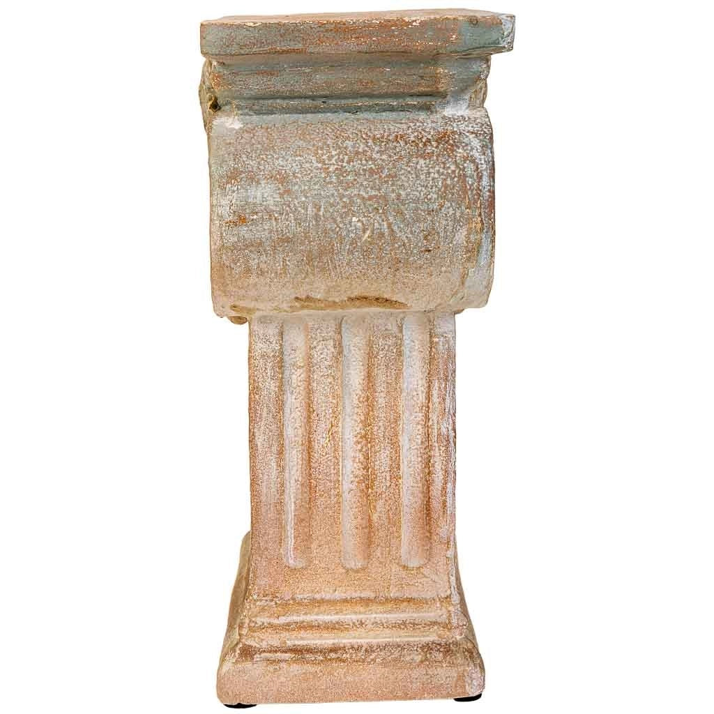 Colonna decorativa in magnesio invecchiato 41,5x20x47h cm