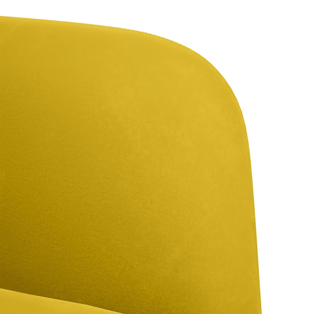 vidaXL Divano Divanetto Giallo 109 cm in Velluto