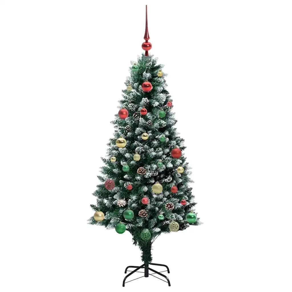 Albero di Natale Artificiale-Albero Natalizio con 150 LED Verde 150 cm 614832