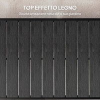 Tavolo da Pranzo da Giardino per 8 Persone in Alluminio e Plastica Nero