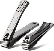 Set di taglieri per unghie grandi e piccoli, taglieri per unghie in acciaio inossidabile, set di 2 taglieri per unghie con vetrina integrata, taglieri per unghie per dita.