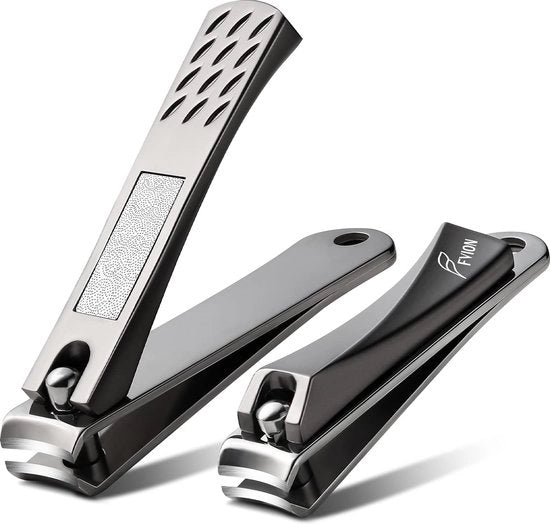 Set di taglieri per unghie grandi e piccoli, taglieri per unghie in acciaio inossidabile, set di 2 taglieri per unghie con vetrina integrata, taglieri per unghie per dita.