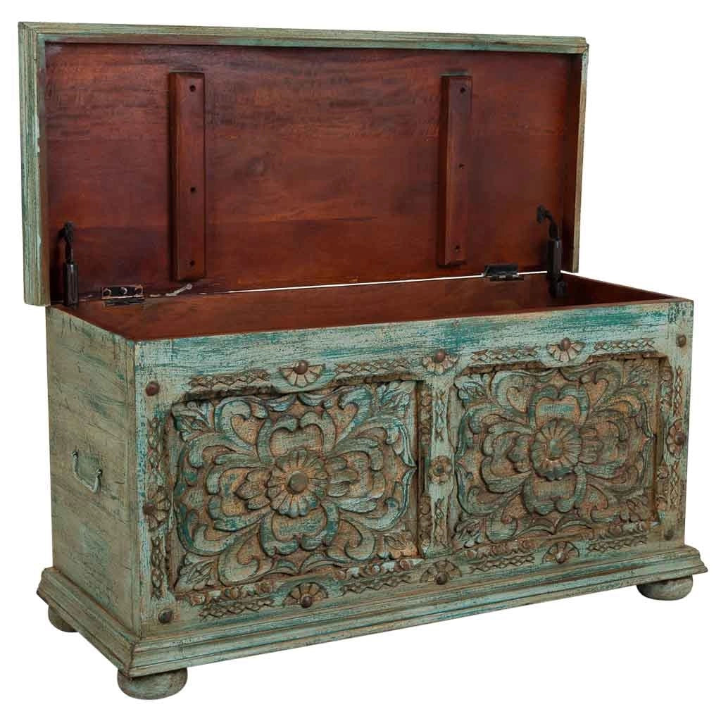 Cassapanca in legno 101x40x47h cm