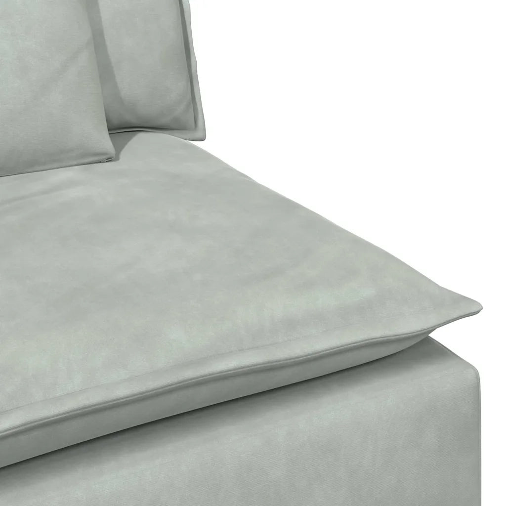 Divano Modulare con Cuscini Grigio Chiaro CFW1043759