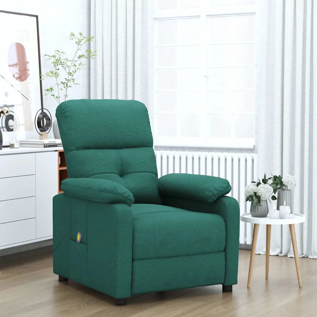Divano Sedia-Poltrona Massaggiante Verde Scuro in Tessuto 745877