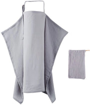 Pannolino con tasca di stoccaggio, 75*95cm camicia di lattazione in cotone, cinturino regolabile per la spalla, abbigliamento per l'allattamento in cotone puro, camicia di lattazione, colore spazio grigio