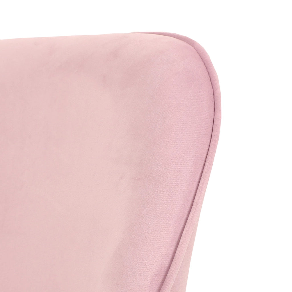Poltrona da ufficio in tessuto velluto rosa cm H.80/88 x L.57 x P.58