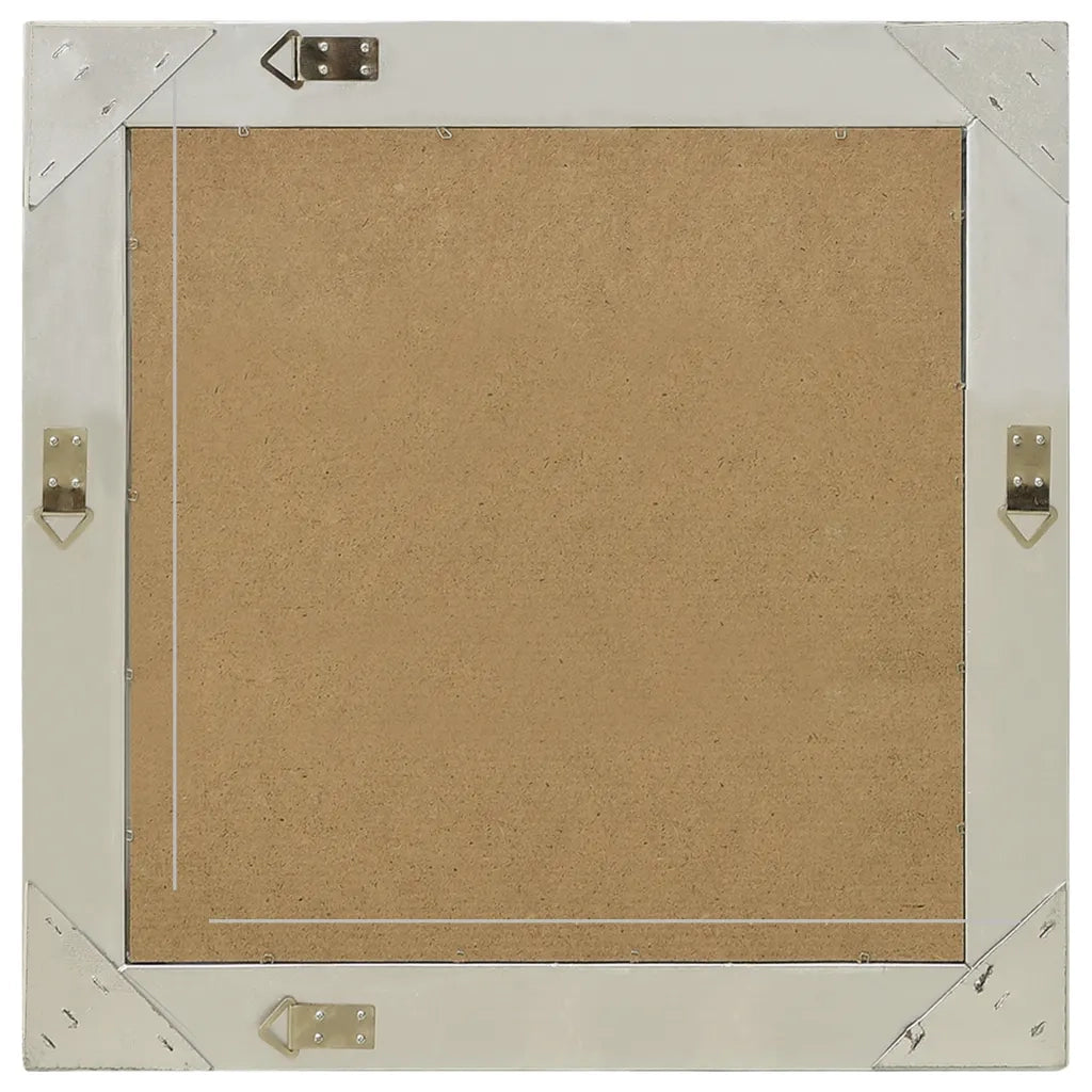 Specchio da Parete Stile Barocco-Specchio a Muro-Specchio Decorativo 60x60 cm Argento
