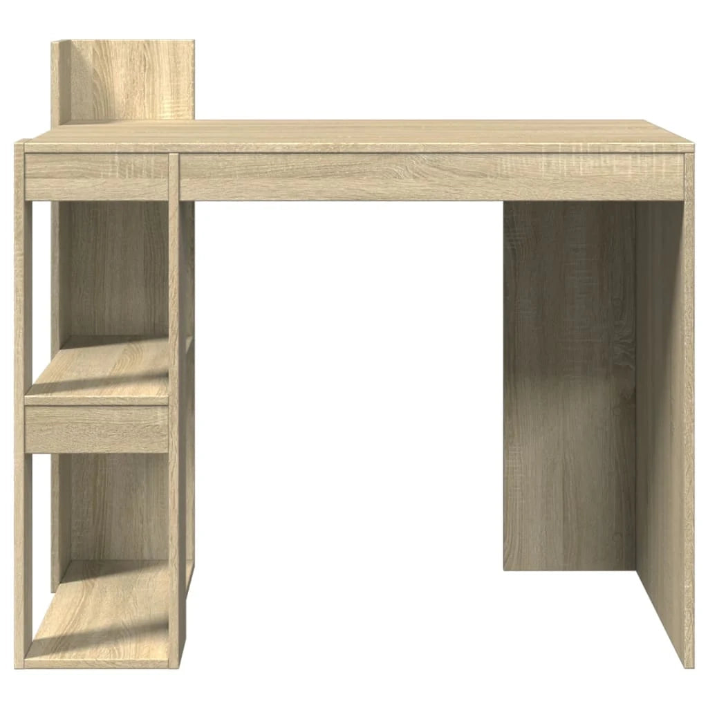 Scrivania tavolo postazione di lavoro mobile per computer studio rovere Sonoma 103,5 x 56,5 x 94 cm legno ingegnerizzato marrone 02_0023638