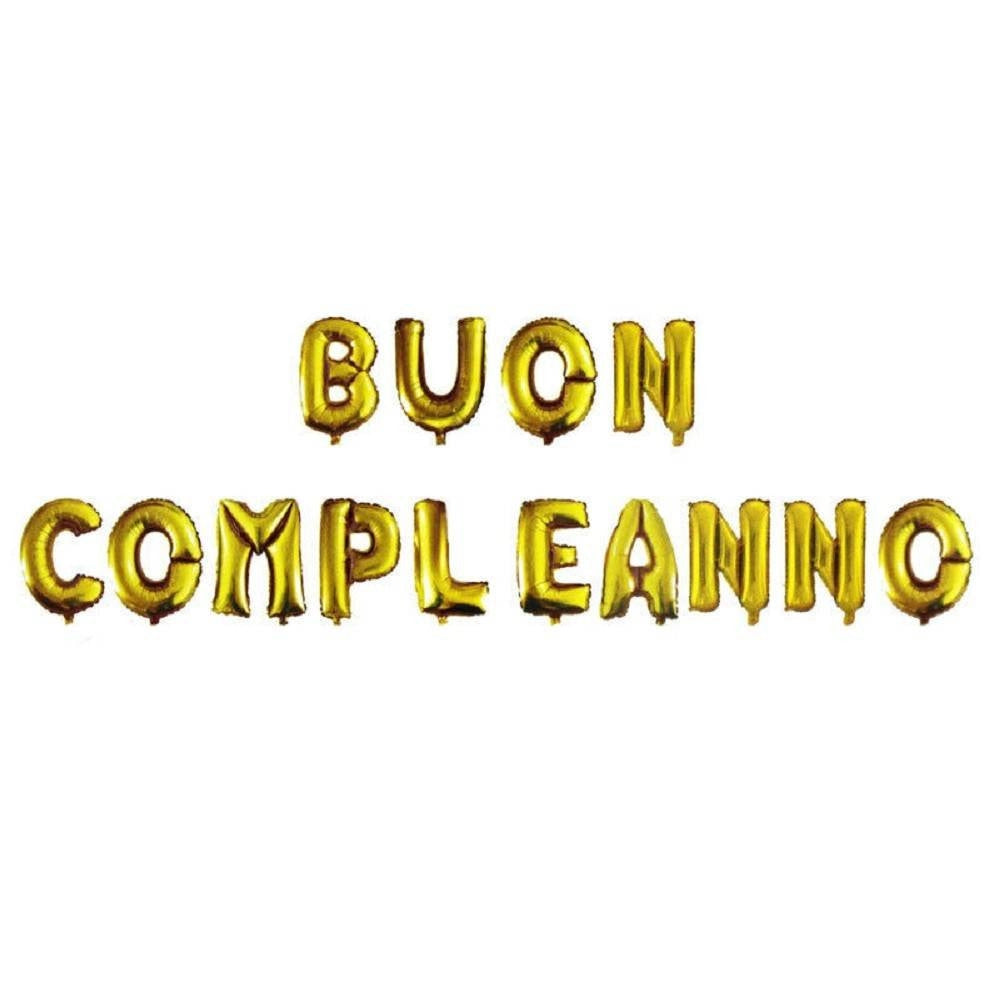 Trade Shop - Palloncini Di Buon Compleanno Per Festa Party Decorazione Striscione Gonfiabile -