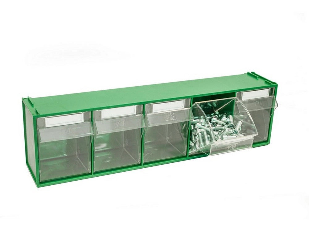 1pz cassettiera componibile fox 103 verde 5 cassetti mm. 600x135x164 h cod:ferx.vit23959