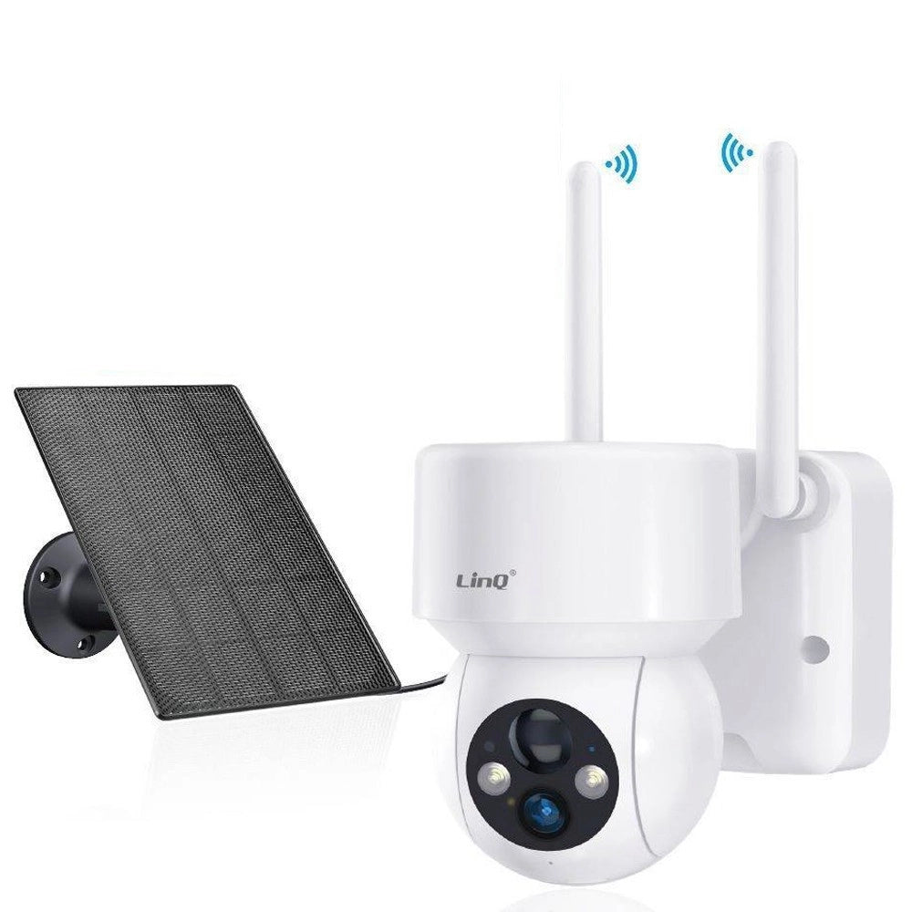 Trade Shop - Telecamera Wireless Ricaricabile A Pannello Solare 300w Hd Pixel Full Hd 1080 Ahd5007 -