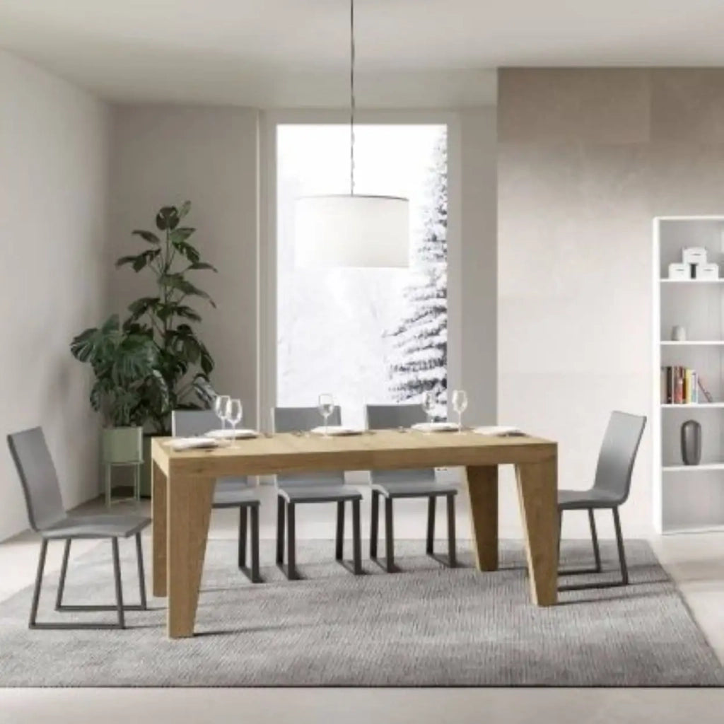 Tavolo allungabile 160/420x90 cm Naxy Premium colore quercia natura