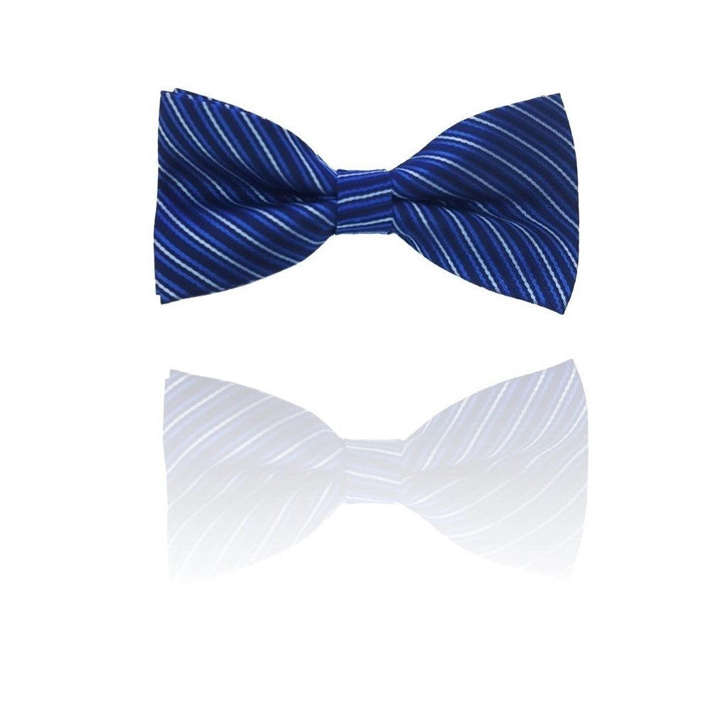 Trade Shop - Papillon Strisce Blu Righe Cravattino Farfallino Cravatta Frack Papion -