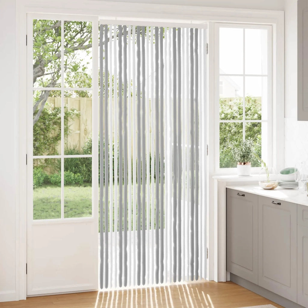 Tenda per insetti in chenille Grigio e Bianco 100 x 230 cm 42034459