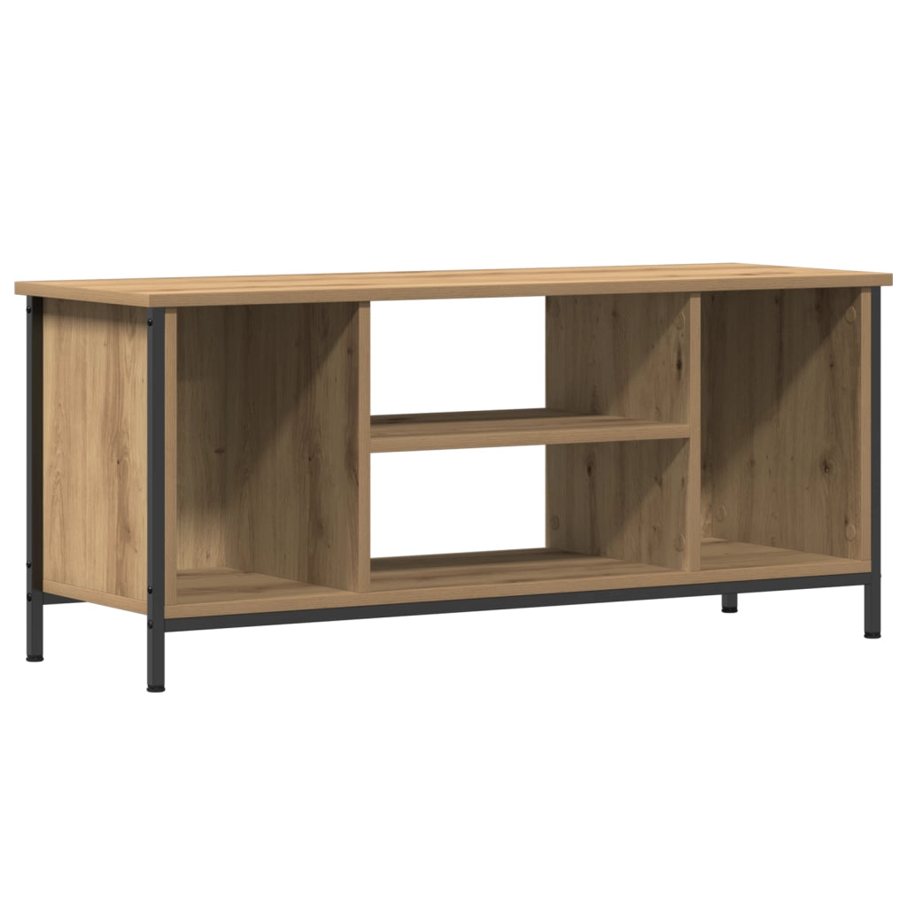 Supporto TV Rovere Artigianale Legno ingegnerizzato, Metallo