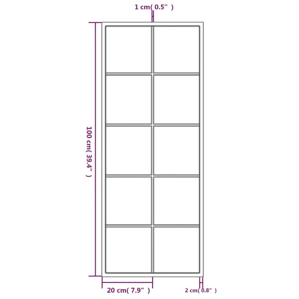 Specchi a Parete 2 pz Neri 100x40 cm in Metallo 3189034