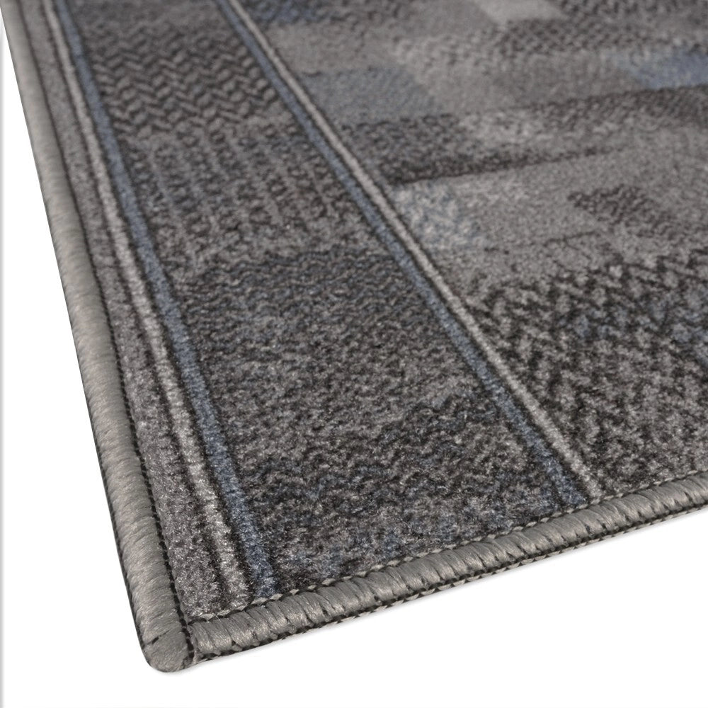 Passatoia Scala Scalinata Ingresso 67x800 Cm Bordata Tappeto Corridoio Gradini Antiscivolo Grigio