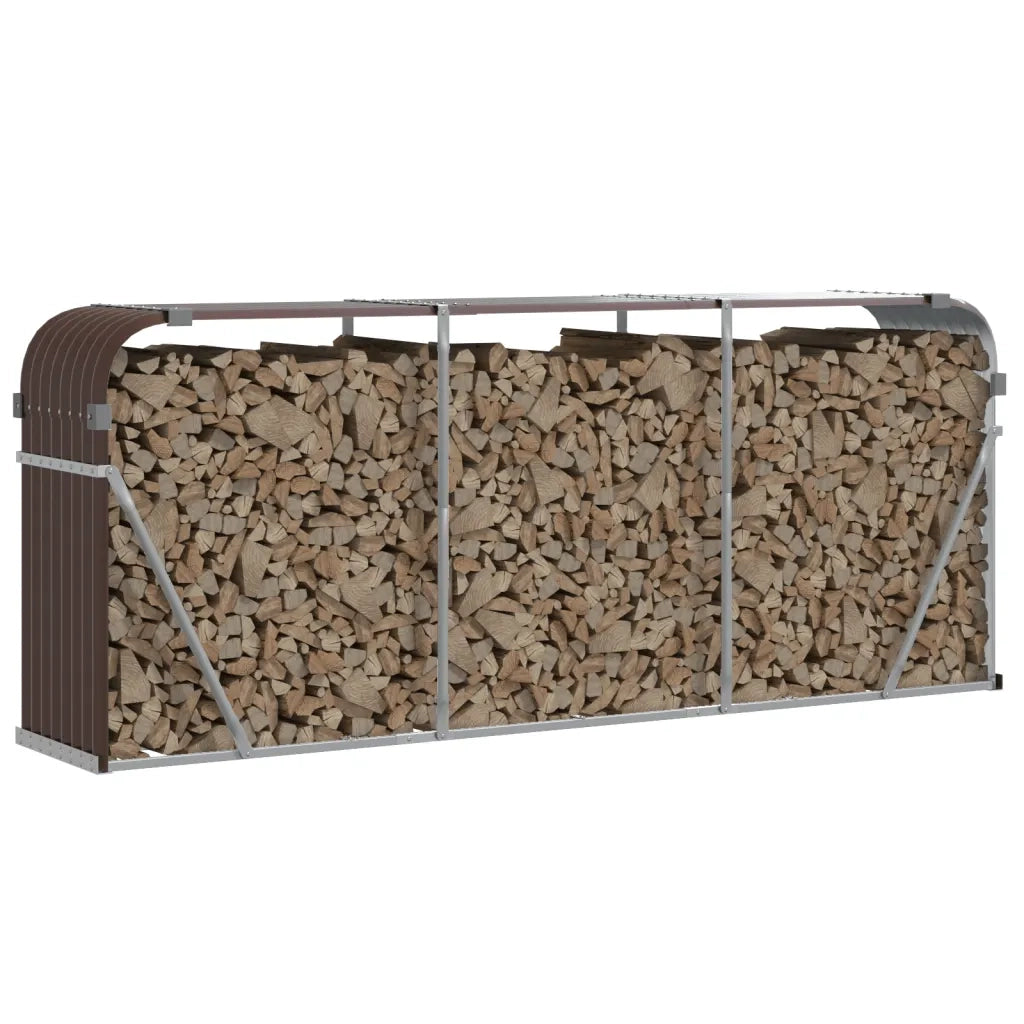 Portaceppi Marrone 234x45x100 cm in Acciaio Zincatocod mxl 85141