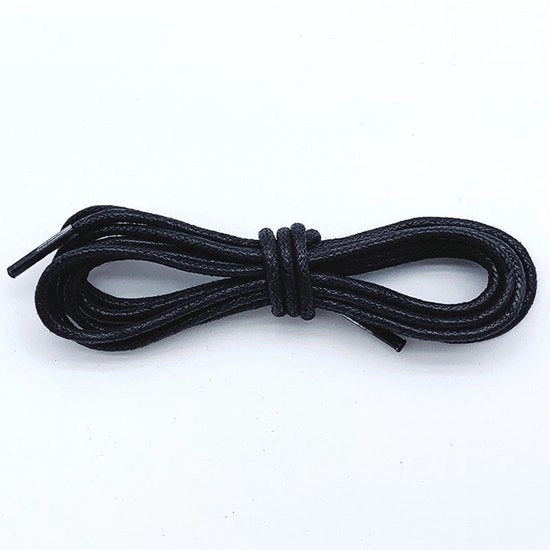 Due paia di cordoncini di cotone lungo 60 cm - Cordoncini rotondi di 2,5 mm - Cordoncini robusti rotondi - Cordoncini duraturi - Cordoncini per stivali - Cordoncini in pelle impermeabili - Per scarpe e stivali eleganti