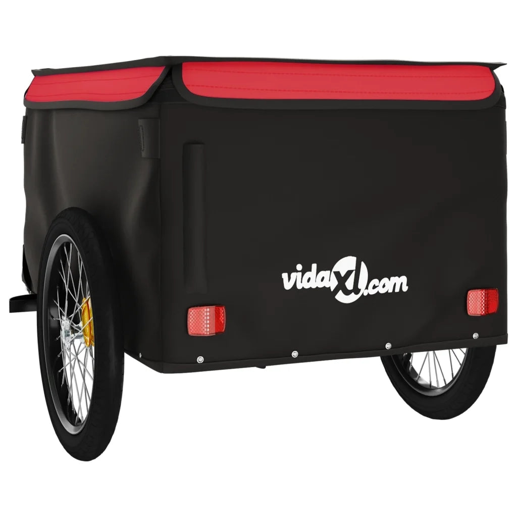 Rimorchio da Bici Nero e Rosso 45 kg in Ferro CFW8247098