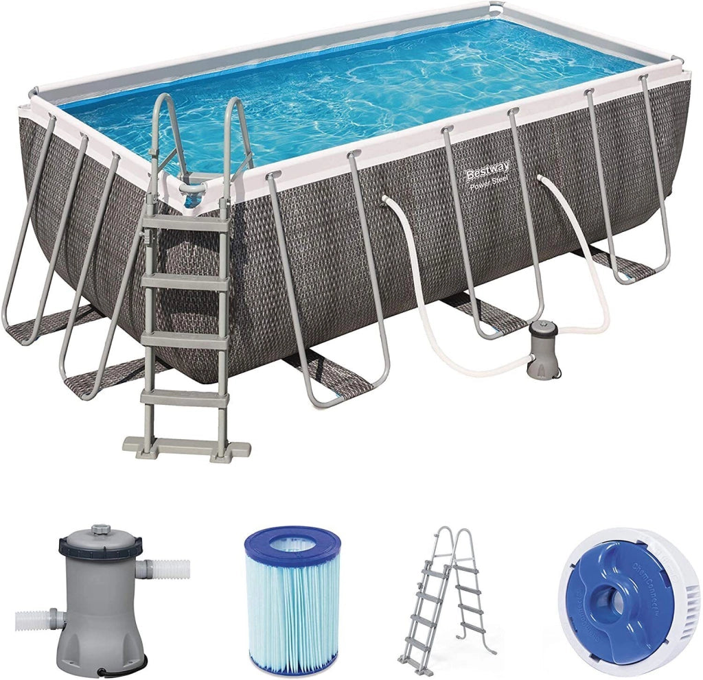 Piscina Power Steel Frame Rett.412X201X122 Grigio - Best Way