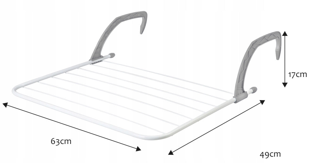 Asciugatrice, riscaldatore e radiatore da balcone KADAX, per giardino e balcone, 63 cm