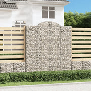 Cesti Gabbioni ad Arco 4 pz 200x50x220/240 cm Ferro Zincato 3146448