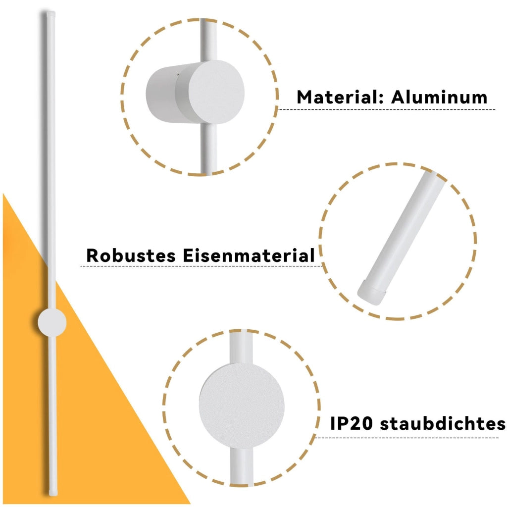 ZMH Applique a LED da interno 100CM lampada da corridoio bianca moderna 3000K per soggiorno