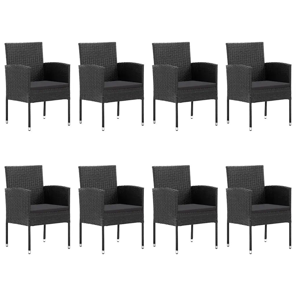 Set da Pranzo da Giardino 9 pz Nero cod mxl 36980