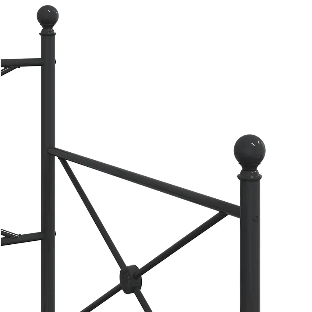 Divano letto | Sof¨¤ letto | Letto singolo Estraibile senza Materasso Nero 75x190 cm Acciaio