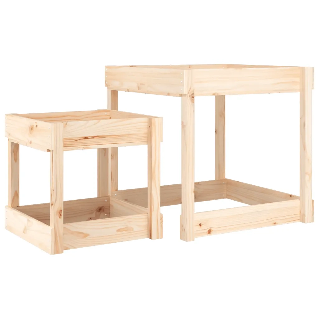 Tavoli Sabbiere 2 pz in Legno Massello di Pinocod mxl 111626