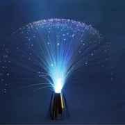 Due pezzi fontana lampada LED a fibre ottiche color cambiante 33 cm per illuminazione natalizia