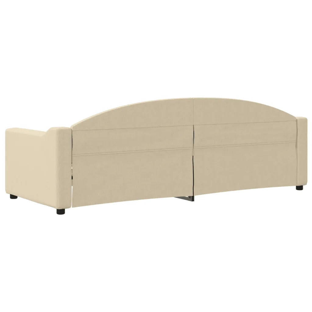 Letto singolo | Letto per adulti | Letto da Giorno Crema 80x200 cm in Tessuto