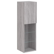 Mobile TV multimediale mensola TV credenza mobile TV sala da pranzo soggiorno camera da letto con luci LED Sonoma 30,5 x 30 x 102 cm grigio 02_0026820