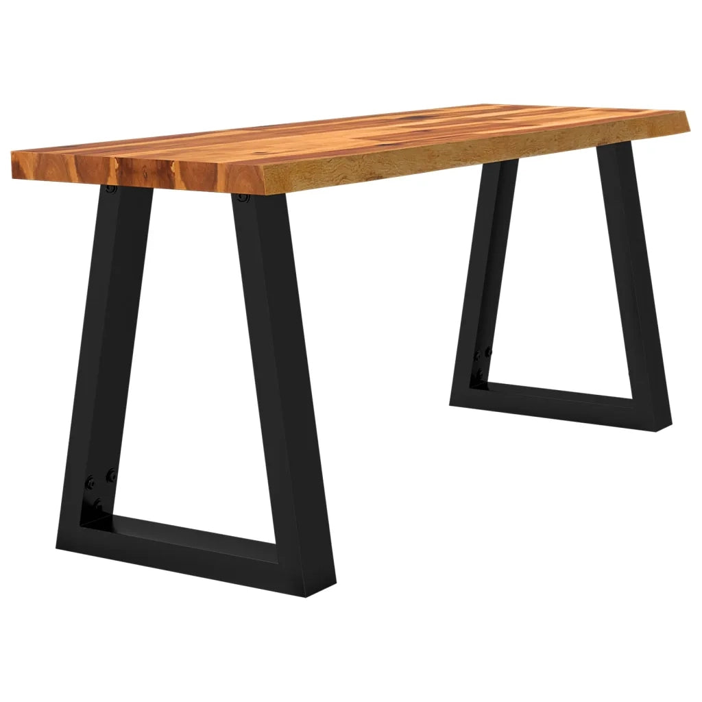 Panca con Bordi Vivi-Sgabello 110 cm in Legno Massello di Acacia