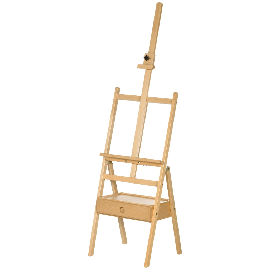 Cavalletto da Pittore Regolabile ¨C Zephmum ¨C Legno Faggio 43.5x43x150-190 cm