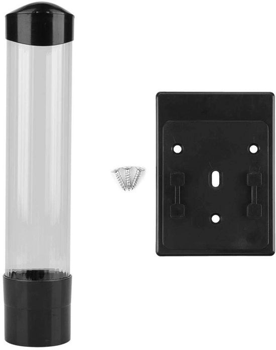 Dispensatore di bicchieri da tavola da attacco a muro - Contenitore per bicchieri in carta - Materiale ABS/PC - Ambientalmente compatibile - Bocchetta rimovibile - Installazione facile