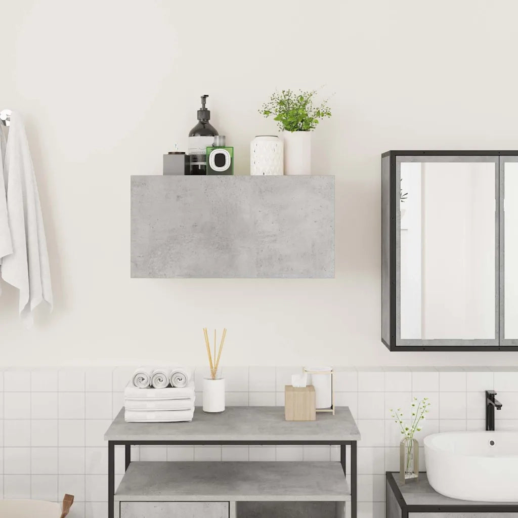 Armadietto da Bagno | Armadio da bagno Grigio Cemento 60x25x30 cm in Truciolato