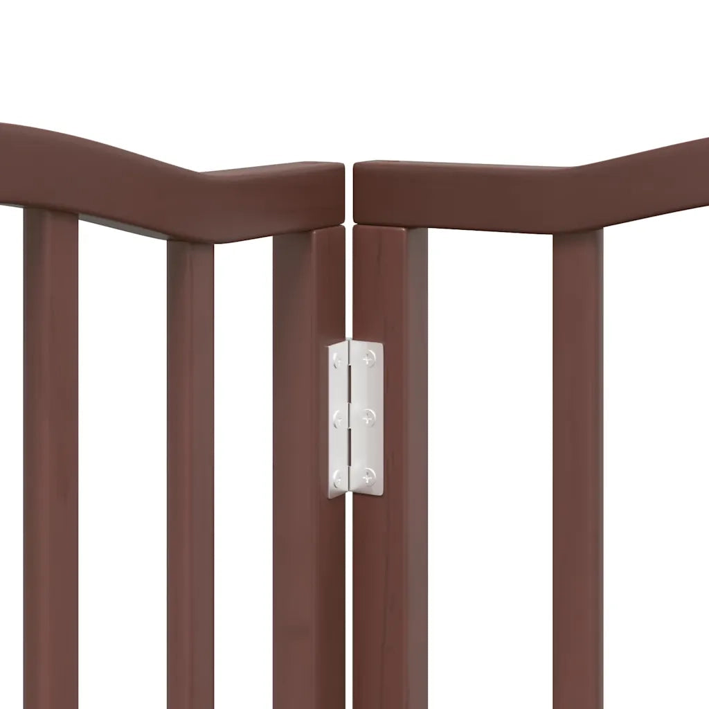 vidaXL Cancello Cani Porta Pieghevole Marrone 12 Pannelli 600cm Pioppo