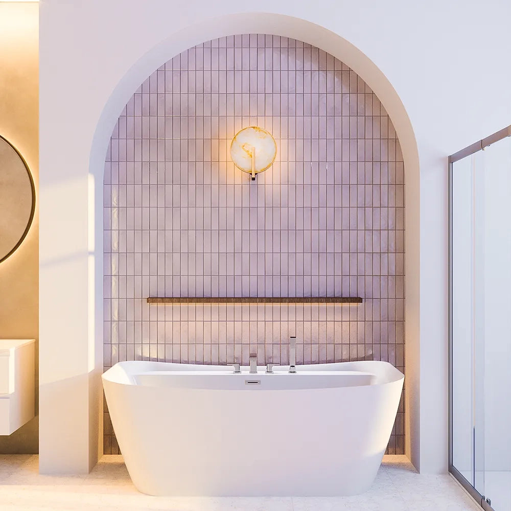 Vasca da bagno freestanding 170cm in acrilico bianco lucido | Elisabetta
