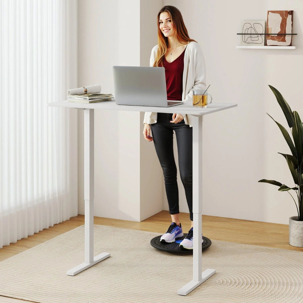 Scrivania elettrica ergonomica con 3 memorie di altezza e protezione anti-collisione, Scrivania regolabile in altezza Bianco-Scrivanie